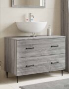 vidaXL Шкаф за мивка в баня HAARLEM Сив Сонома 82 x 41 x 585 см