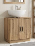 vidaXL Шкаф за мивка в баня HOORN Дъб артизан 595 x 315 x 56 см