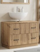 vidaXL Шкаф за мивка в баня HOORN Дъб артизан 82 x 41 x 56 см