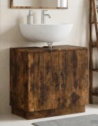 vidaXL Шкаф за мивка в баня HOORN Опушен дъб 595 x 315 x 56 см