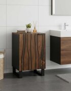 vidaXL Шкаф за мивка в баня Орех 38 x 335 x 58 см Инженерна дървесина