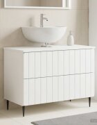vidaXL Шкаф за мивка в баня ZWOLLE Бяло 82 x 41 x 585 см