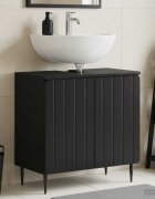 vidaXL Шкаф за мивка в баня ZWOLLE Черно 595 x 315 x 59 см