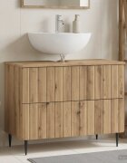 vidaXL Шкаф за мивка в баня ZWOLLE Дъб артизан 82 x 41 x 585 см