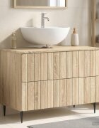 vidaXL Шкаф за мивка в баня ZWOLLE Дъб сонома 82 x 41 x 585 см