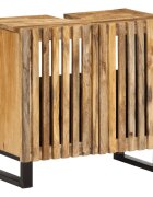 vidaXL Шкаф за мивка за баня 62x34x58 см масивно дърво груб манго