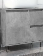 vidaXL Шкаф за мивка за баня бетонно сив 65x33x60см инженерно дърво