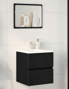 vidaXL Шкаф за мивка за баня черен дъб 41x385x45 см инженерно дърво