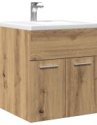 vidaXL Шкаф за мивка за баня дъб артизан 41x385x46см инженерно дърво