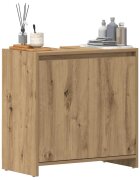 vidaXL Шкаф за мивка за баня дъб артизан 60x33x60см инженерно дърво