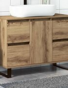 vidaXL Шкаф за мивка за баня Дъб артизан 80x33x60см инженерно дърво