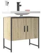 vidaXL Шкаф за мивка за баня дъб сонома 60x33x60 см инженерно дърво