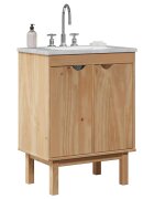 vidaXL Шкаф за мивка за баня OTTA 59x40x80 см борово дърво масив