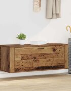 vidaXL Шкаф за обувки 100 x 35 x 38 см Инженерна дървесина Старо дърво