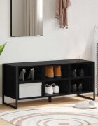 vidaXL Шкаф за обувки 100 x 35 x 44 см Инженерна дървесина Черния дъб