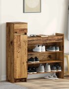 vidaXL Шкаф за обувки 1005 x 28 x 100 см Инженерна дървесина