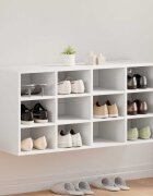 vidaXL Шкаф за обувки 103 x 30 x 51 см Инженерна дървесина Бяло