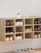vidaXL Шкаф за обувки 103 x 30 x 51 см Инженерна дървесина Дъб сонома