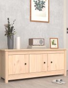 vidaXL Шкаф за обувки 110x38x455 см бор масив