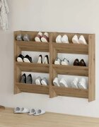 vidaXL Шкаф за обувки 2 бр. 60 x 18 x 90 см Инженерна дървесина