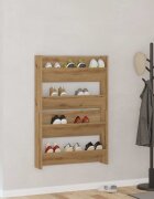 vidaXL Шкаф за обувки 2 бр. 81 x 18 x 60 см Инженерна дървесина