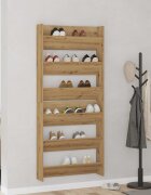 vidaXL Шкаф за обувки 2 бр. 85 x 18 x 90 см Инженерна дървесина