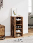 vidaXL Шкаф за обувки 32 x 35 x 70 см Старо дърво