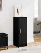 vidaXL Шкаф за обувки 32 x 35 x 92 см Инженерна дървесина Черен дъб
