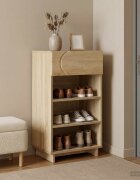vidaXL Шкаф за обувки 48 x 38 x 875 см Инженерно дърво Дъб сонома