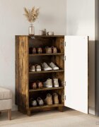 vidaXL Шкаф за обувки 48 x 38 x 875 см Инженерно дърво Опушен дъб