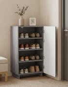 vidaXL Шкаф за обувки 48 x 38 x 875 см Инженерно дърво Сив Сонома