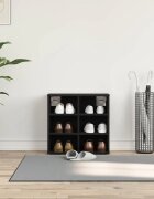 vidaXL Шкаф за обувки 52 x 30 x 505 см Инженерна дървесина Черен дъб