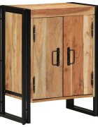 vidaXL Шкаф за обувки 56 x 35 x 70 см Масивна акациева дървесина