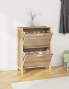 vidaXL Шкаф за обувки 575x33x80 см инженерно дърво