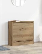 vidaXL Шкаф за обувки 60 x 21 x 57 cm Инженерна дървесина Дъб