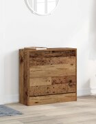 vidaXL Шкаф за обувки 60 x 21 x 57 cm Инженерна дървесина Старо дърво