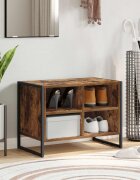 vidaXL Шкаф за обувки 60 x 35 x 44 см Инженерна дървесина Димящ дъб