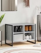 vidaXL Шкаф за обувки 60 x 35 x 44 см Инженерна дървесина Сив Сонома