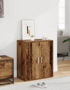 vidaXL Шкаф за обувки 60 x 35 x 70 cm Старо дърво