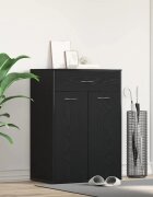 vidaXL Шкаф за обувки 60 x 35 x 84 см Инженерна дървесина Черния дъб