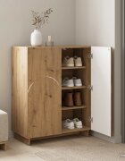 vidaXL Шкаф за обувки 73 x 38 x 875 см Инженерна дървесина