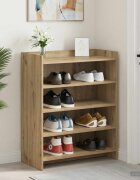vidaXL Шкаф за обувки 735 x 36 x 92 см Инженерна дървесина