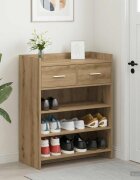 vidaXL Шкаф за обувки 735 x 36 x 92 см Инженерна дървесина
