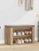 vidaXL Шкаф за обувки 75 x 35 x 45 см Инженерна дървесина дъб артизан