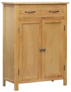 vidaXL Шкаф за обувки 76x37x105 см дъбов масив