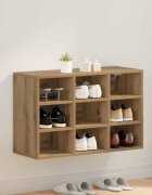 vidaXL Шкаф за обувки 775 x 30 x 51 см Инженерна дървесина