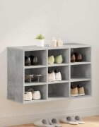vidaXL Шкаф за обувки 775 x 30 x 51 см Инженерна дървесина