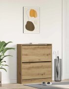vidaXL Шкаф за обувки 80 x 21 x 875 cm Инженерна дървесина Димян дъб