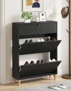 vidaXL Шкаф за обувки ALKMAAR 78 x 24 x 103 см Инженерна дървесина