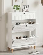 vidaXL Шкаф за обувки ALKMAAR 78 x 24 x 103 см Инженерна дървесина